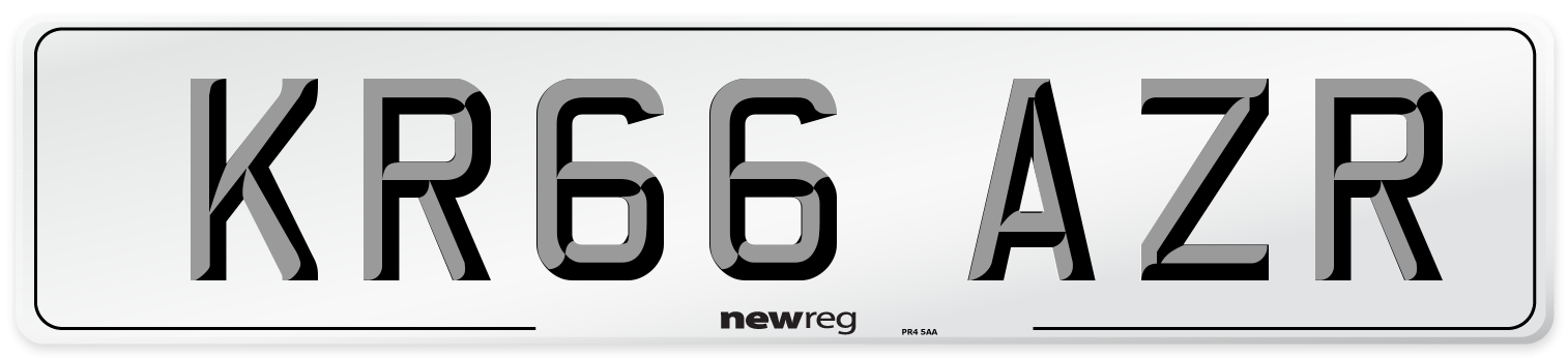 KR66 AZR Number Plate from New Reg